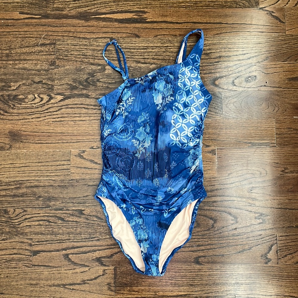 Garnet Hill Signature Asymmetrical One Piece Swimsuit - Like New